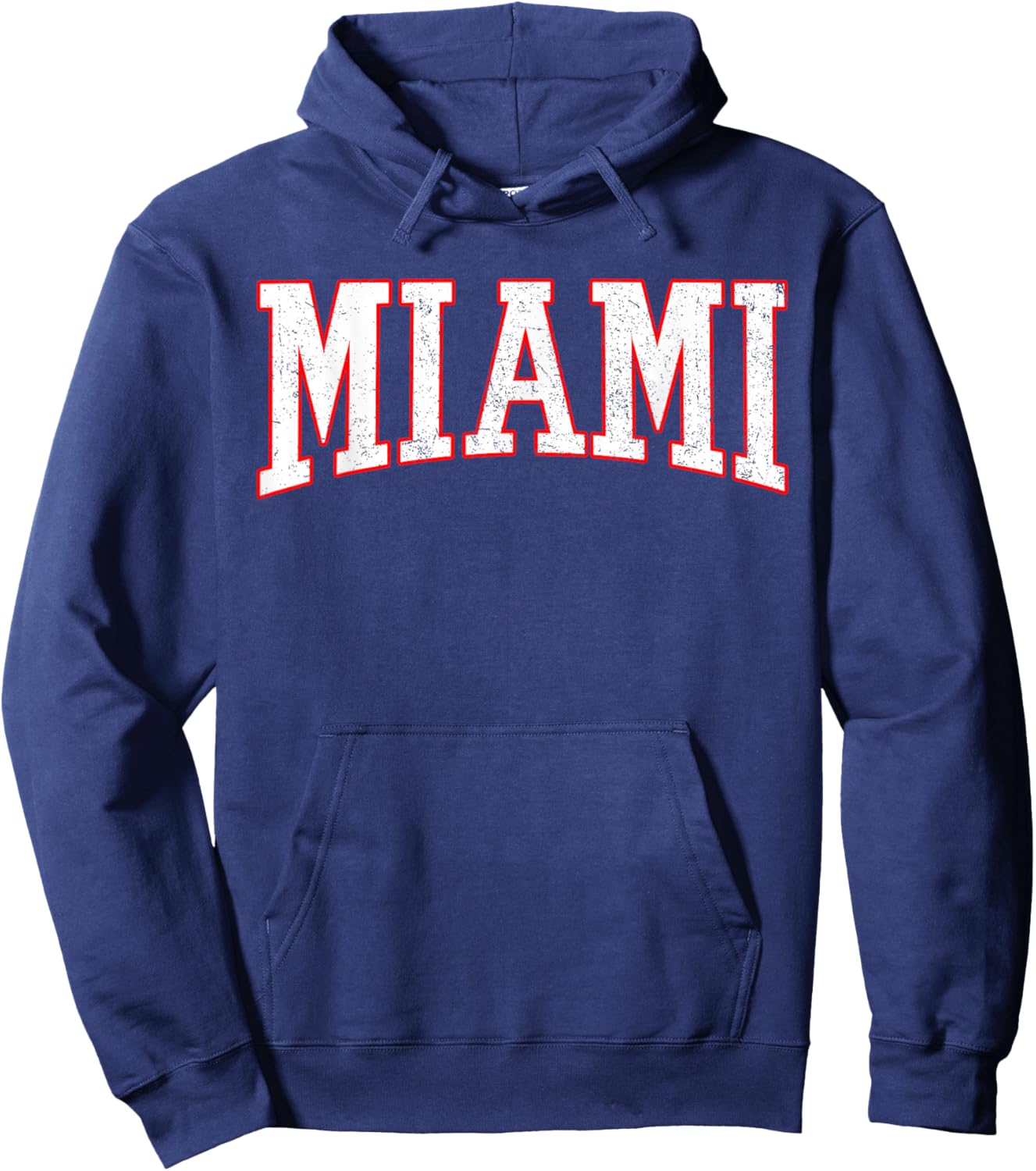 Miami - Throwback Design Print - Classic Vintage Men Women Hoodie - Hoodie | Navy