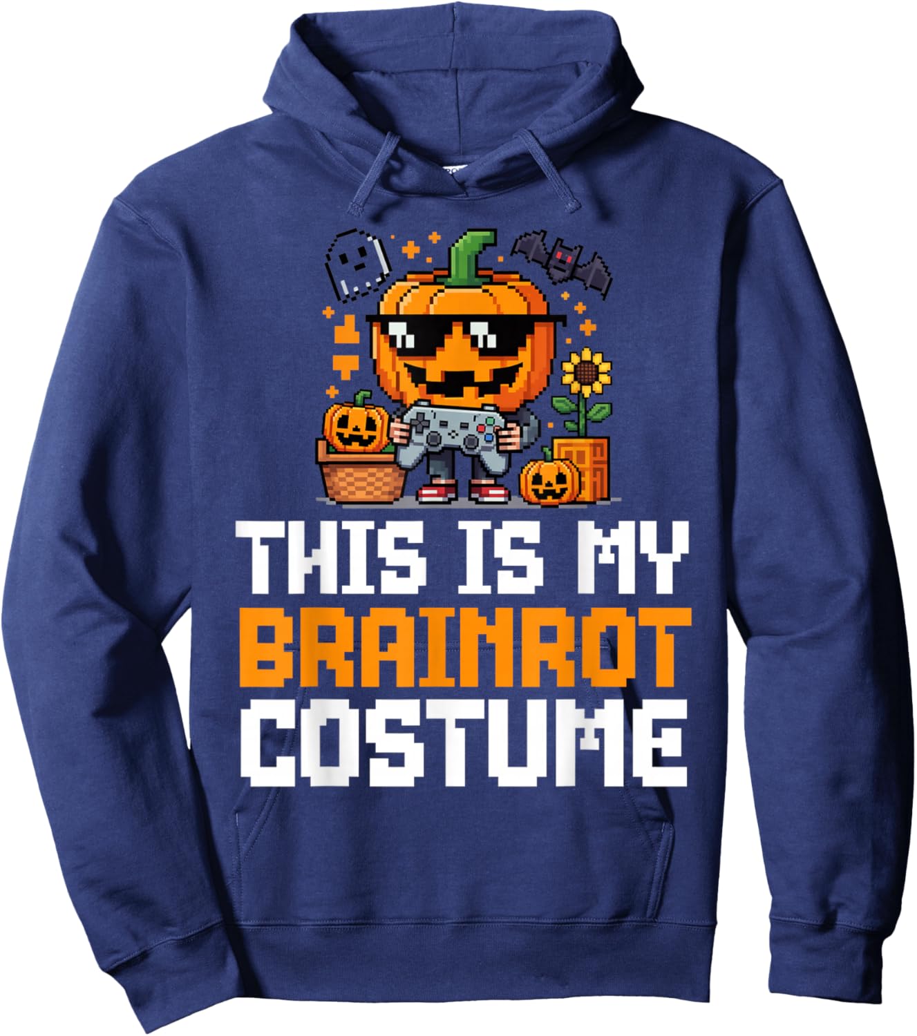 This is My Brain Rot Costume Halloween Shirt Kids Gamer Hoodie - Hoodie | Navy