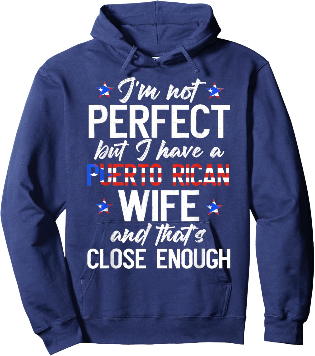I Have A Puerto Rican Wife Husband of A Puerto Rican Wife Hoodie - Hoodie | Navy
