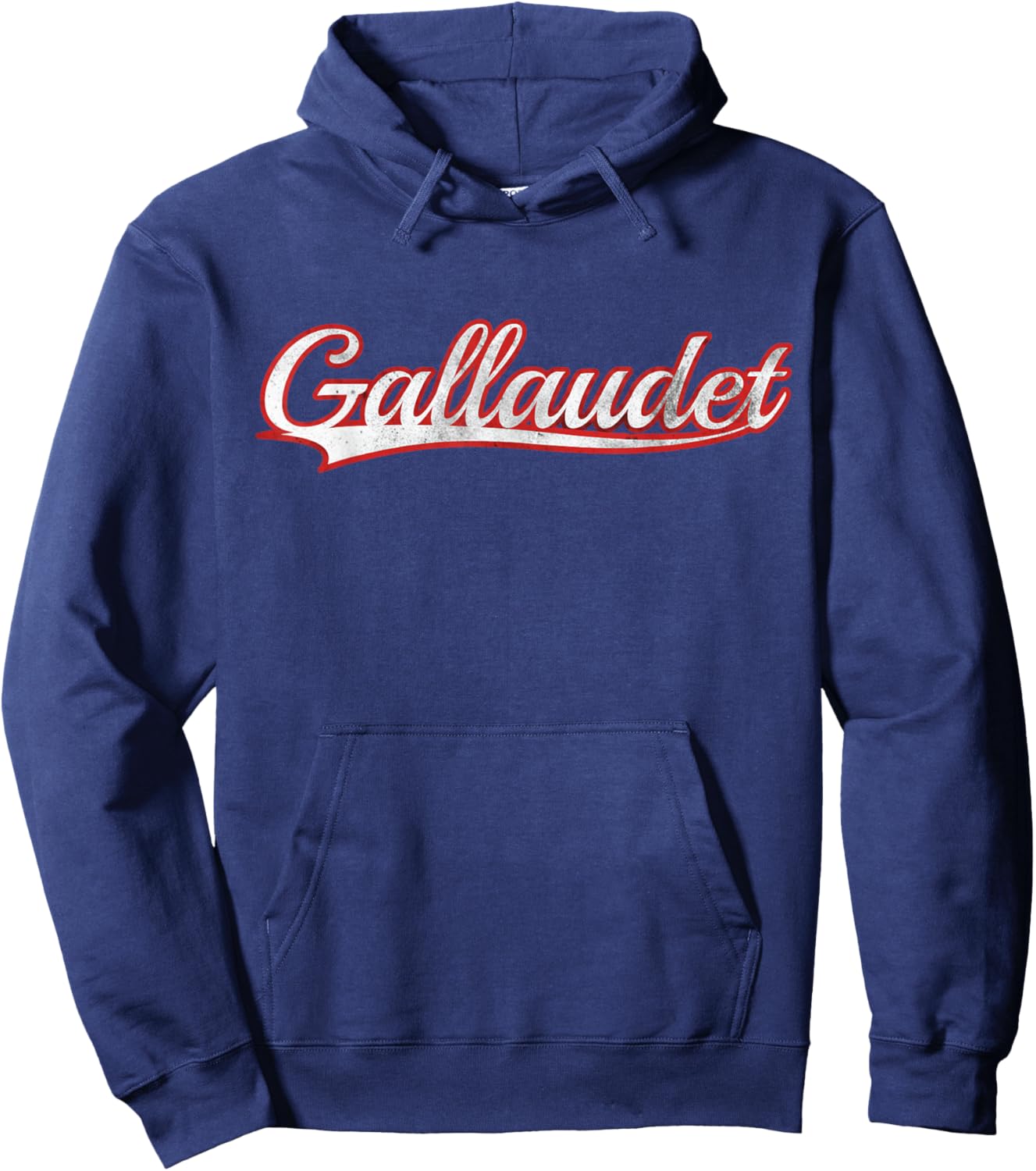 Gallaudet Deaf Culture American Sign Vintage Varsity Hoodie - Hoodie | Navy