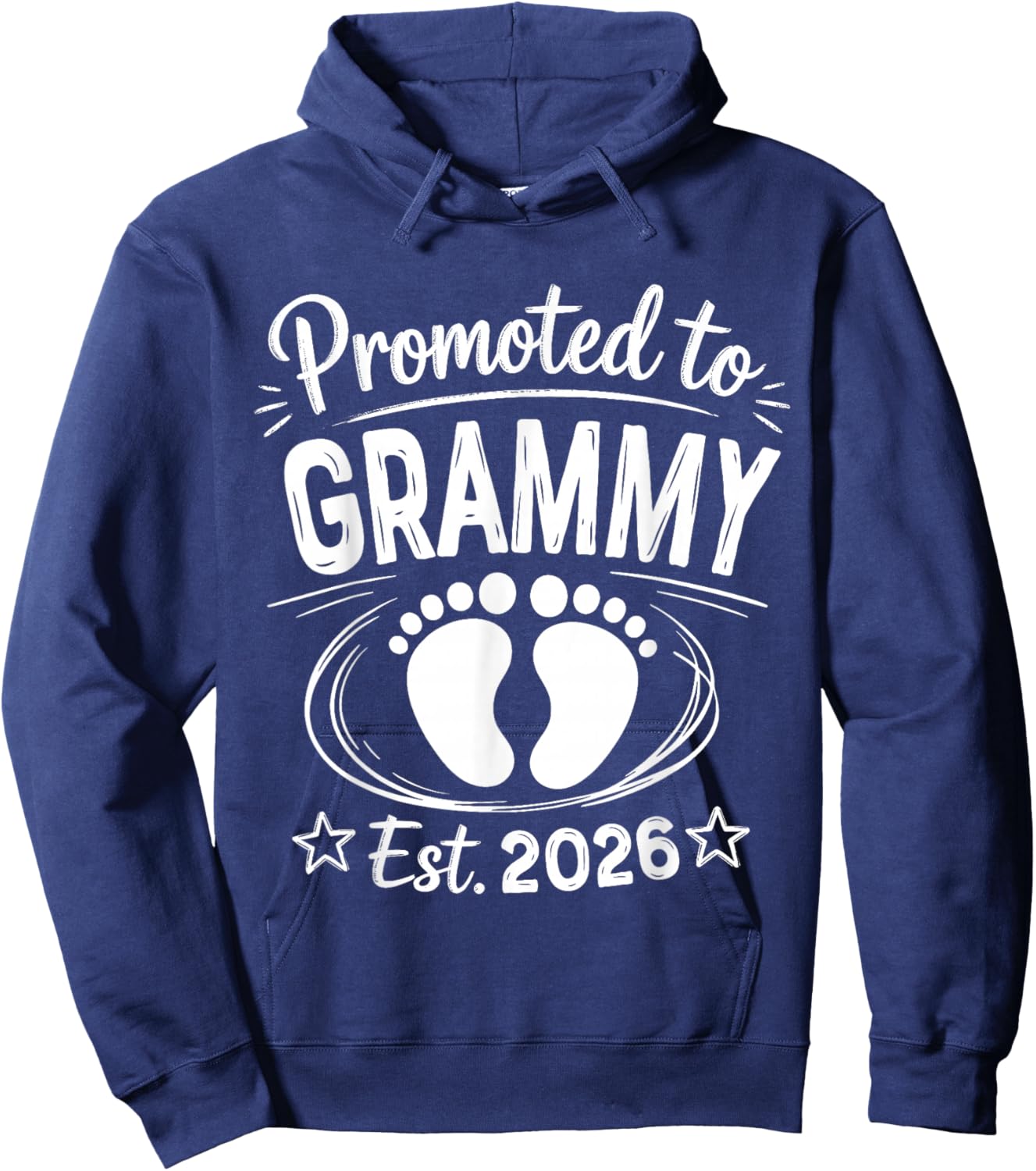 Promoted to Grammy 2026 Retro Grammy 2026 Baby Announcement Hoodie - Hoodie | Navy