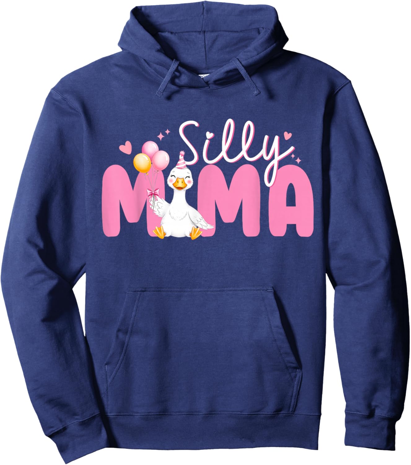 Silly Mama Goose Mama 1st Birthday Family Matching Party Hoodie - Hoodie | Navy