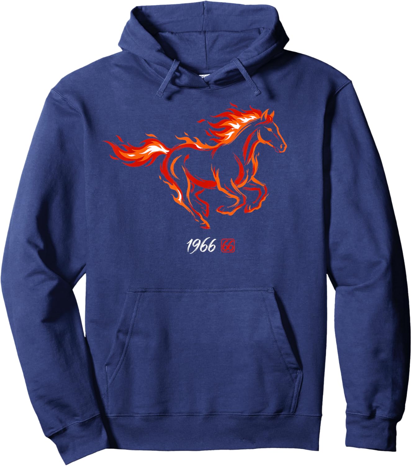 1966 Year of The Fire Horse 60th Birthday Japanese Art Hoodie - Hoodie | Navy