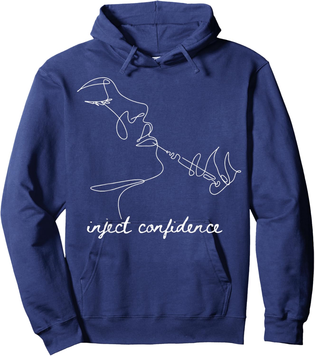 Botox Dealer Line Art Esthetician Skincare Aesthetic Nurse Hoodie - Hoodie | Navy