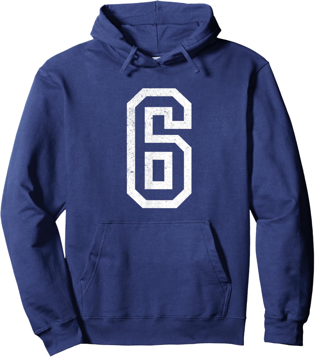 Number 6 Six Funny Trendy Gen Alpha Meme Slang Boys Girls Hoodie - Hoodie | Navy