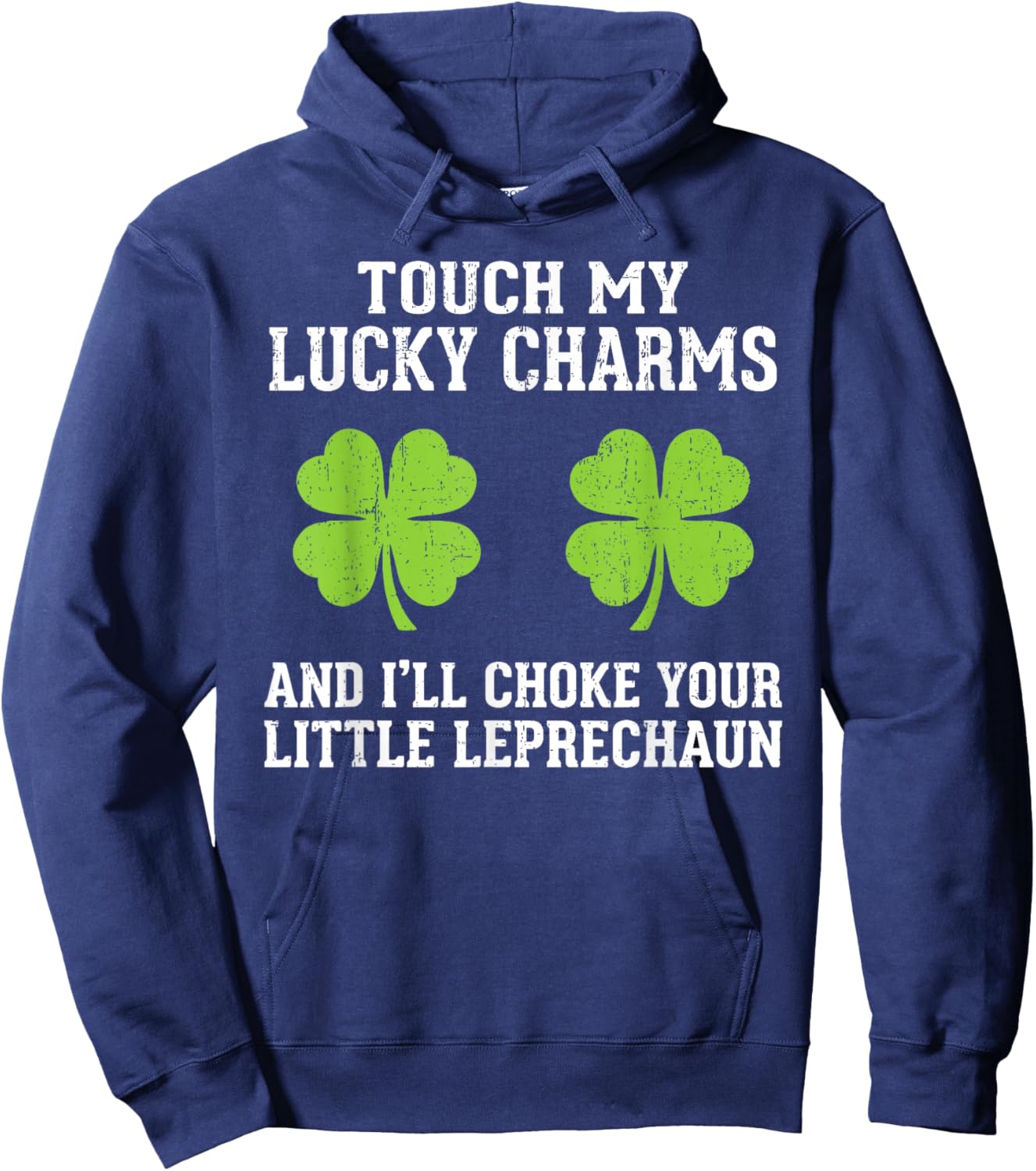 St Patricks Day Vintage Lucky Shamrock Fun St Paddys Women Hoodie - Hoodie | Navy
