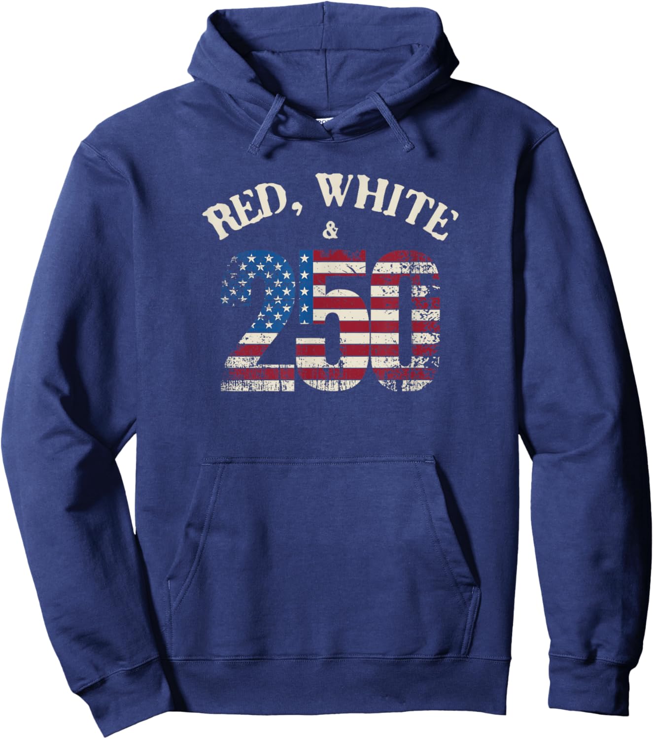 Red, White and 250 America 250th Anniversary Hoodie - Hoodie | Navy
