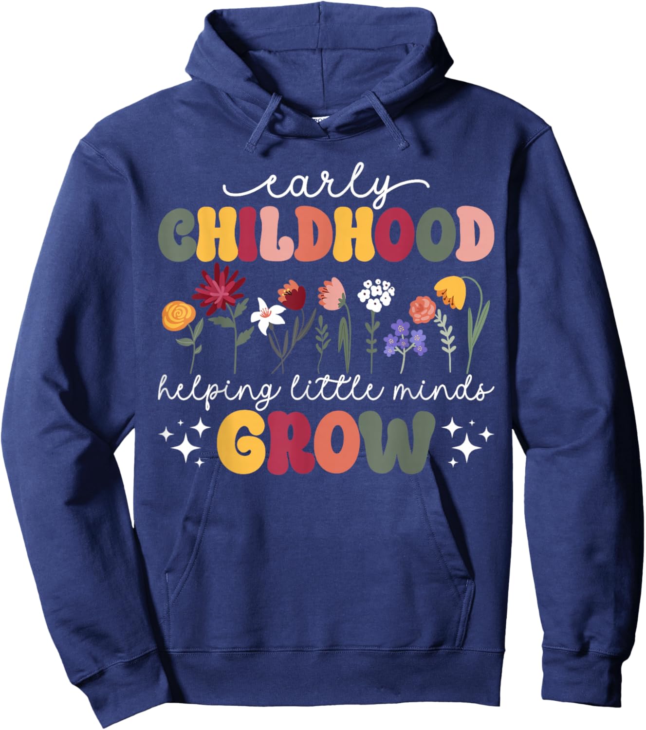 Groovy Early Childhood Teacher Early Childhood Education Hoodie - Hoodie | Navy