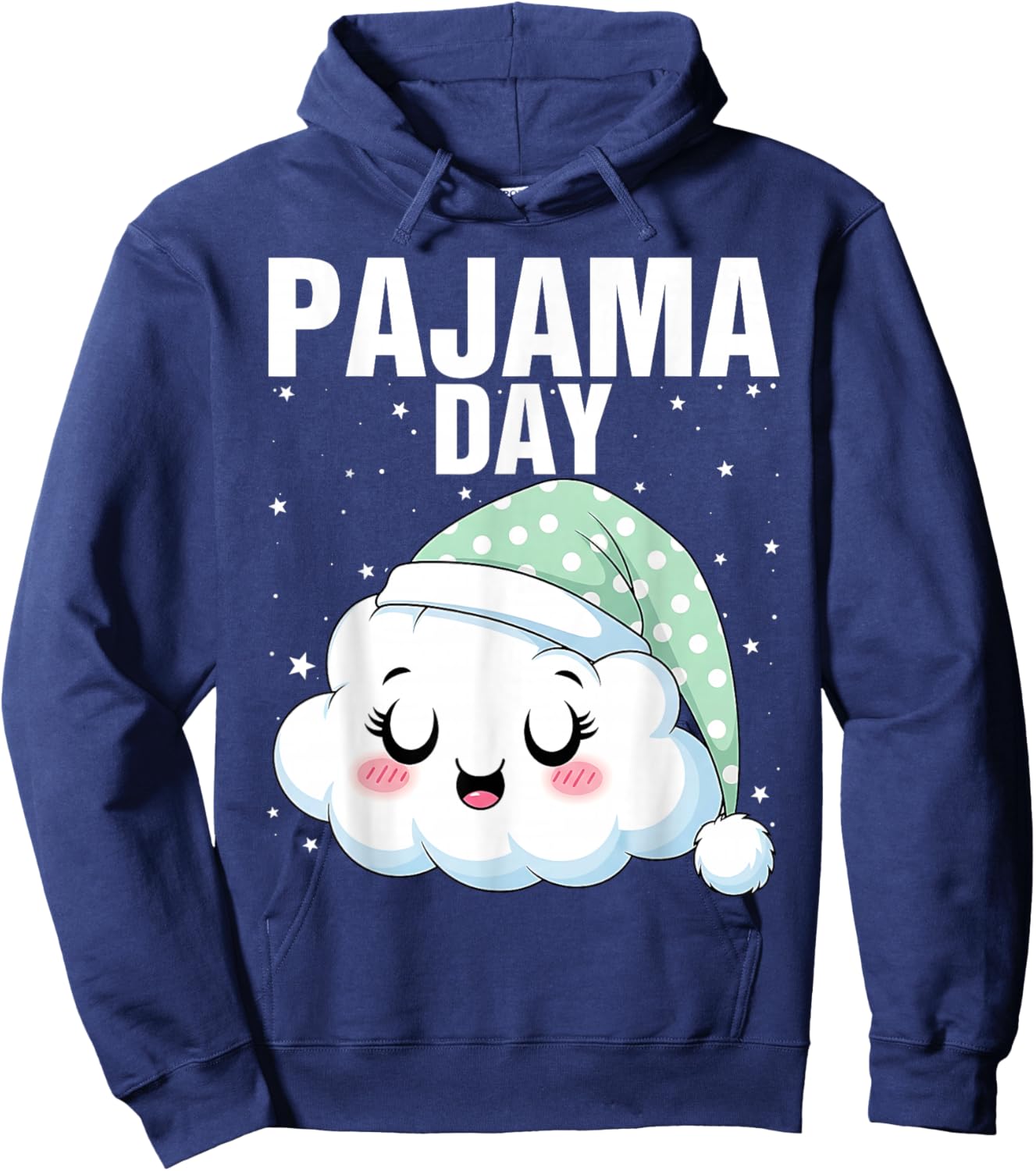 Pajama Day School Spirit Week Fun Cloud Teacher Student Cute Hoodie - Hoodie | Navy