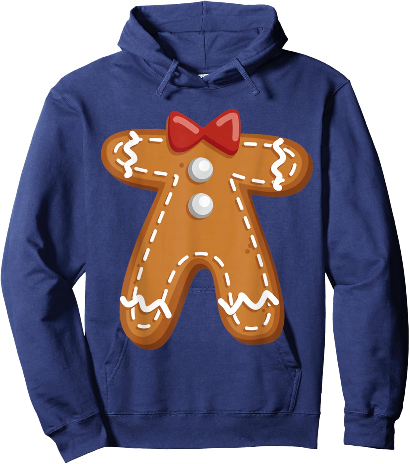 Gingerbread Man Christmas Cookie Costume Men Women Kid Hoodie - Hoodie | Navy
