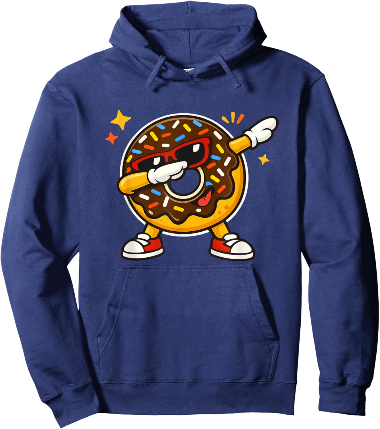 Dabbing Donut Funny Art Women Kids Youth Donut Fans Hoodie - Hoodie | Navy