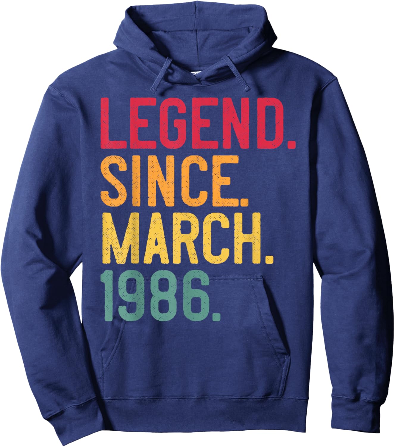 Legend Since March 1986 40 Years Old 40th Birthday - Vintage Hoodie - Hoodie | Navy