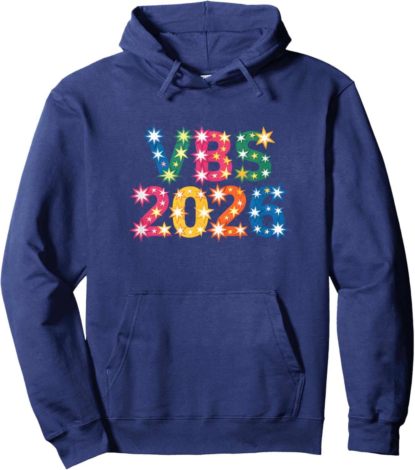 I Love VBS 2026 Vacation Bible School Lights and Stars Hoodie - Hoodie | Navy