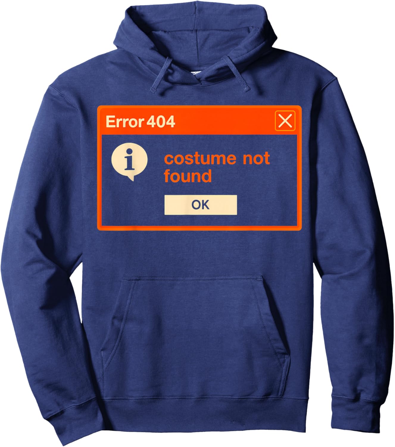 Error 404 Costume Not Found Funny Programmer Halloween Hoodie - Hoodie | Navy