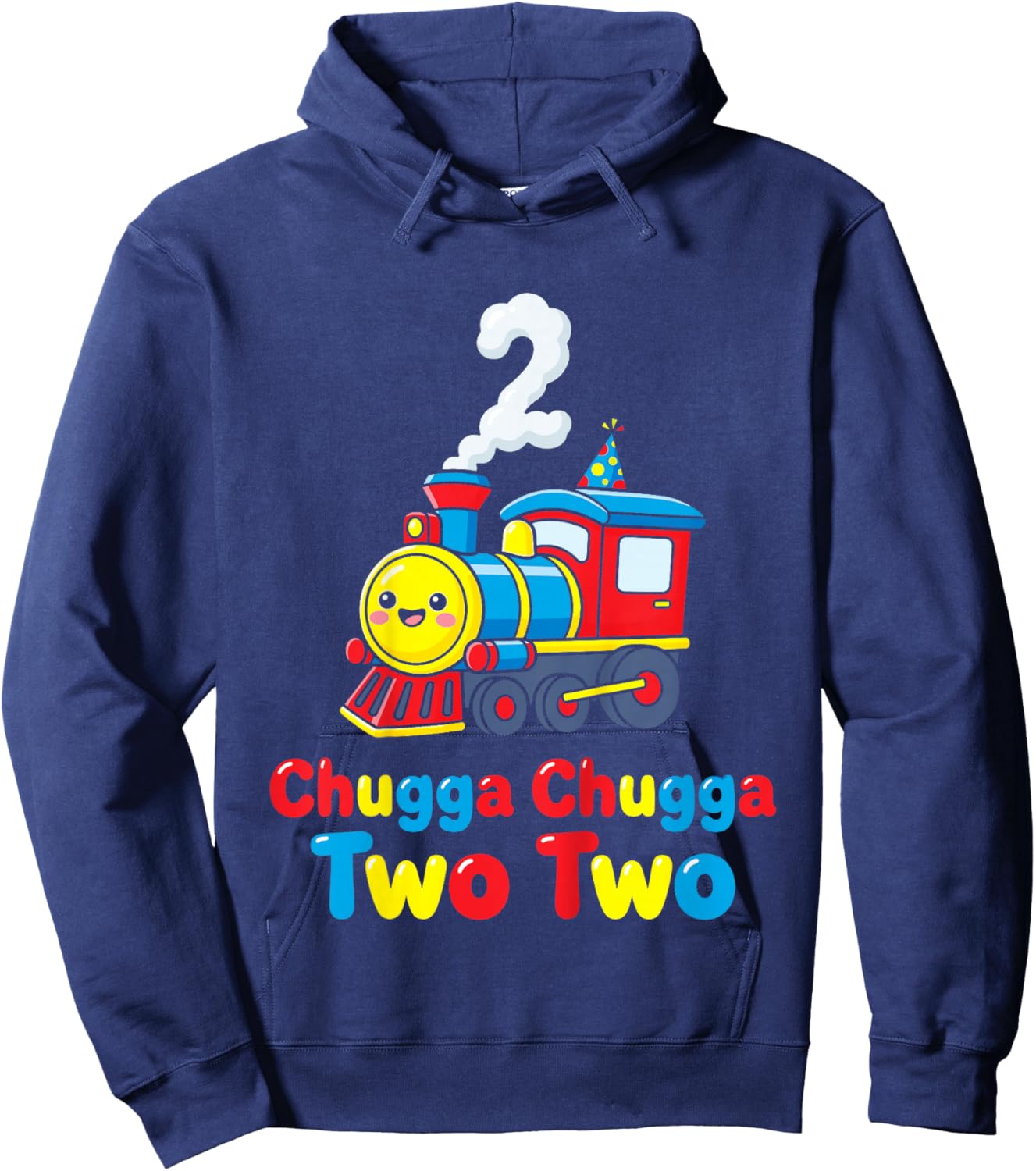 Chugga Chugga Two Two Train 2nd Birthday 2 Years Ago Hoodie - Hoodie | Navy