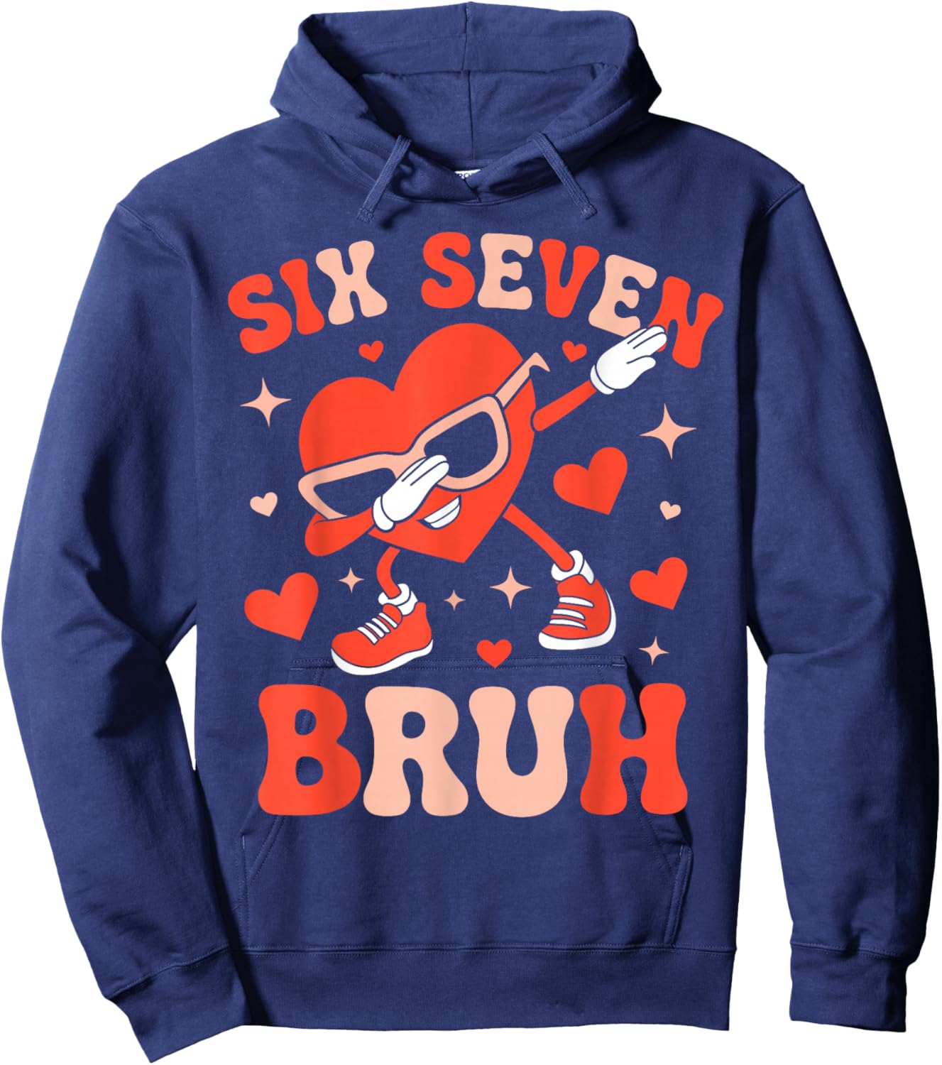 Six Seven 67 Meme Cool Valentine’s Shirt Boys Girls Kids Hoodie - Hoodie | Navy