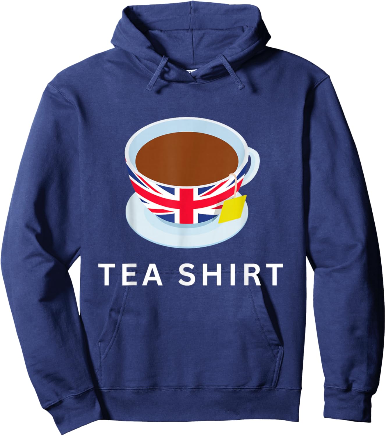 I Love English Tea UK Flag Fun Novelty Souvenir Memorabilia Hoodie - Hoodie | Navy
