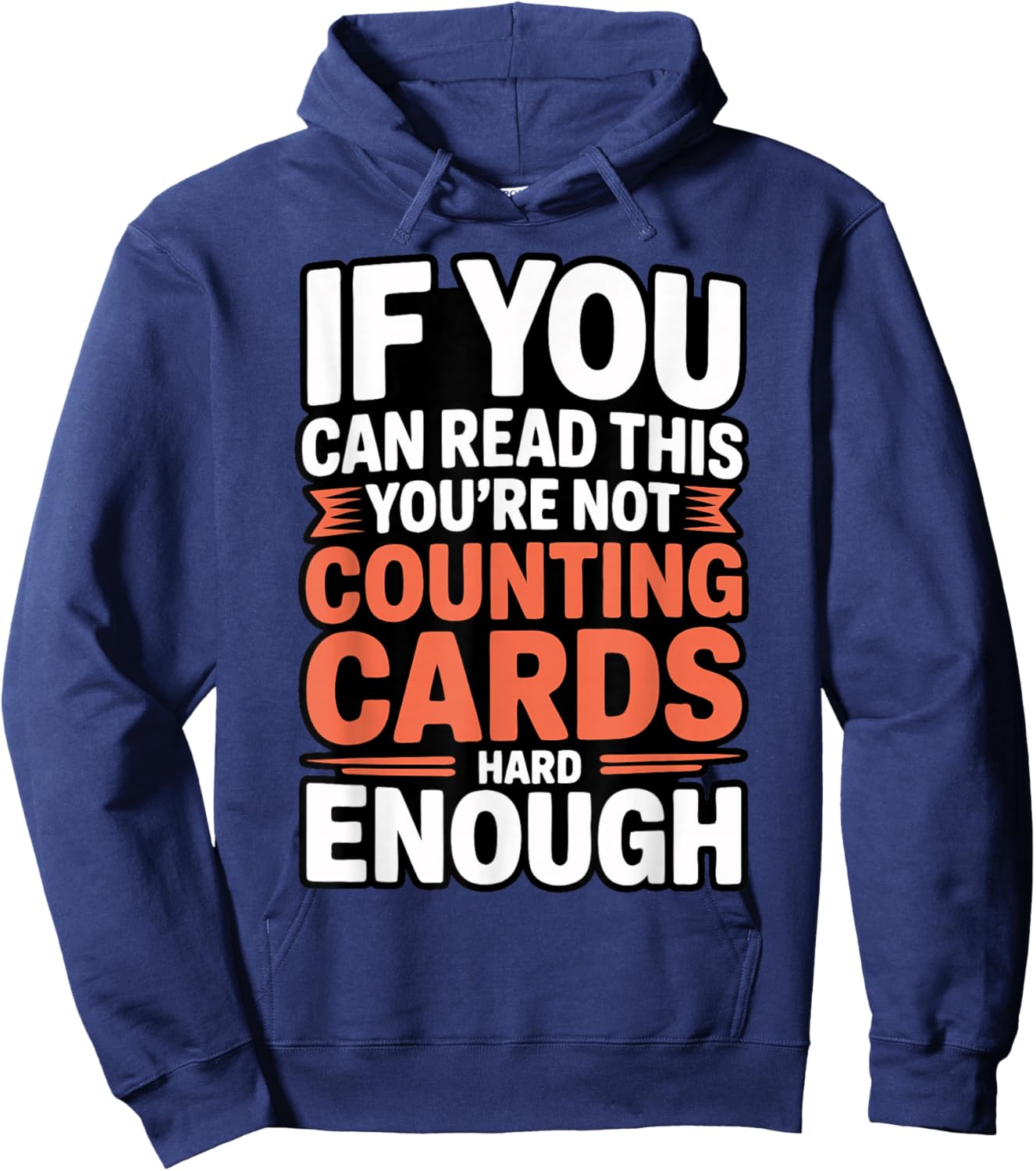 Bridge Player Counting Cards Contract Bridge Hoodie - Hoodie | Navy