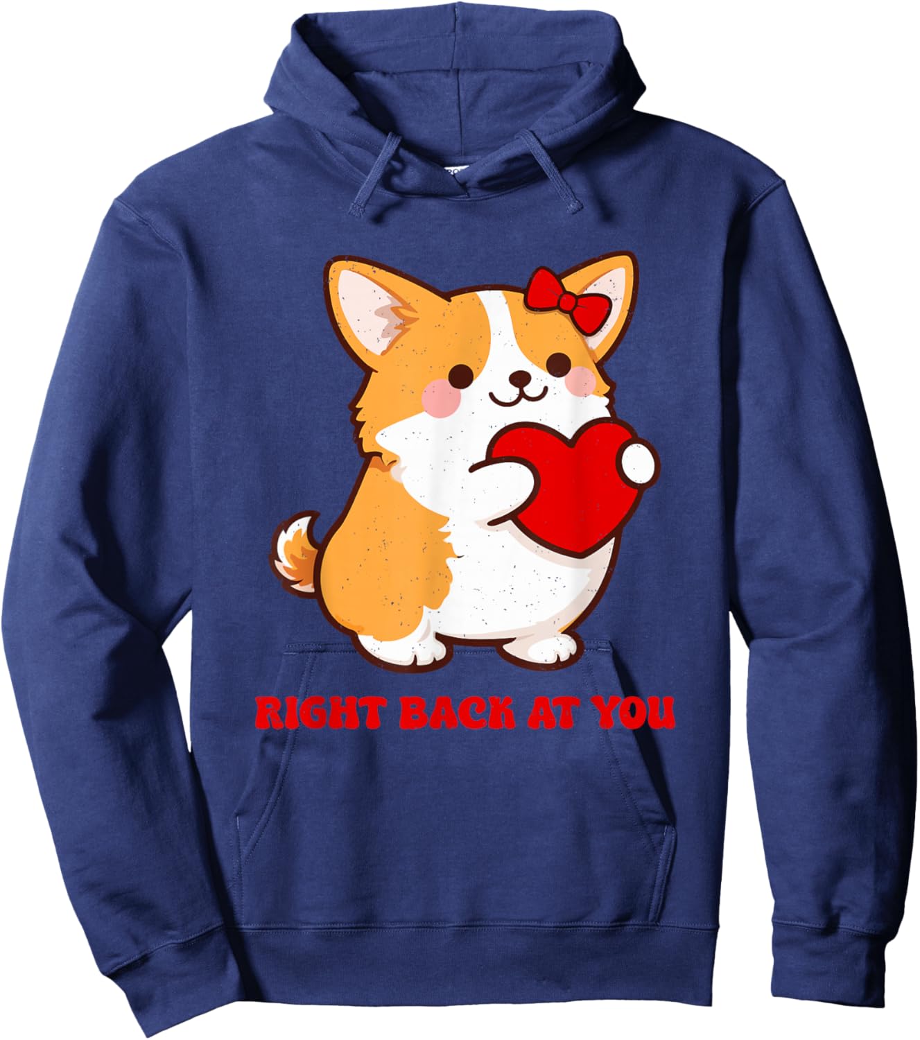 Valentines Day Right Back at You Dog Lover Matching Design Hoodie - Hoodie | Navy