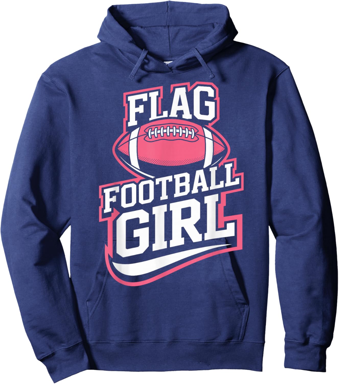 Flag Football Girl Hoodie - Hoodie | Navy