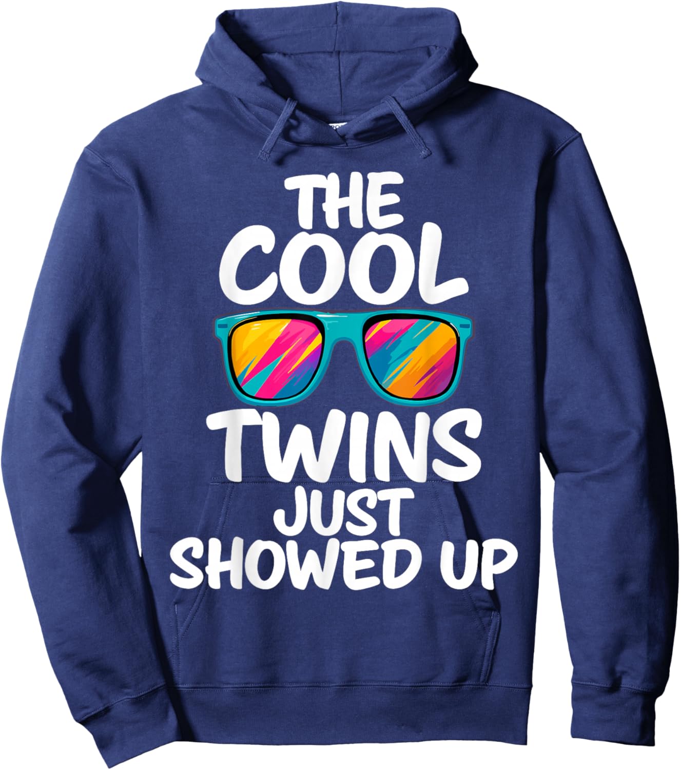The Cool Twins Just Showed up Funny Twin Day Matching Hoodie - Hoodie | Navy