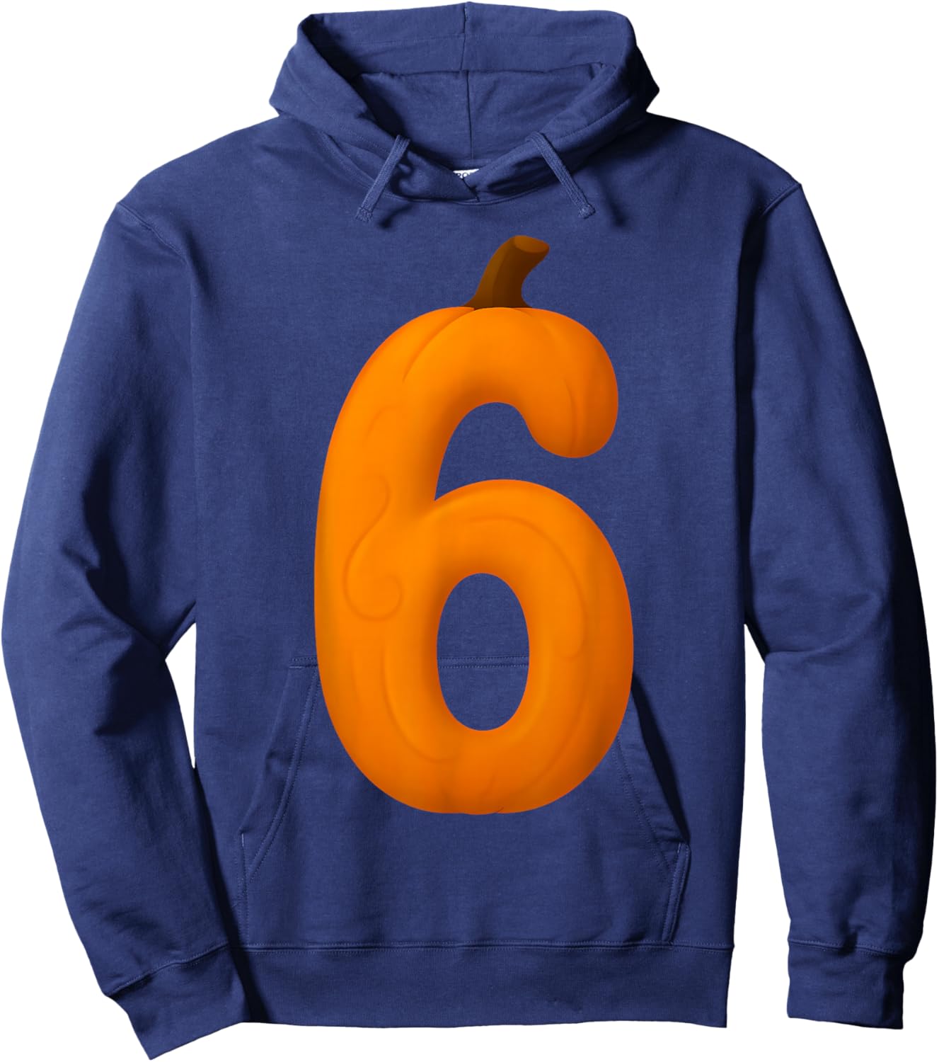 6 Number Six Seven Fall Pumpkin Halloween Funny Matching Hoodie - Hoodie | Navy