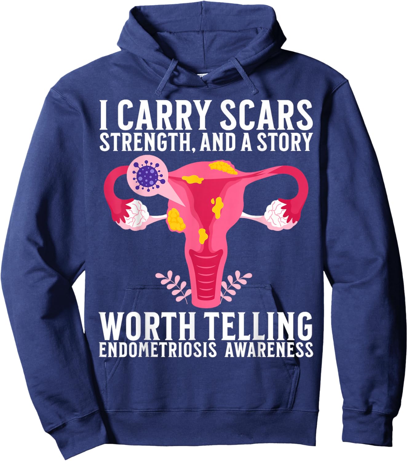Endometriosis Gifts Endometriosis Awareness Hoodie - Hoodie | Navy