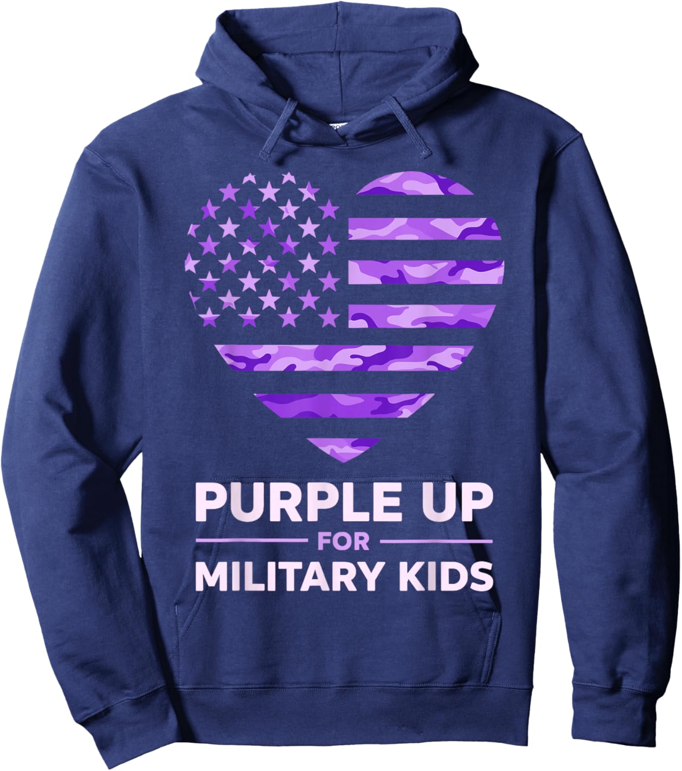 Purple Up for Military Kids Month of The Military Child Hoodie - Hoodie | Navy
