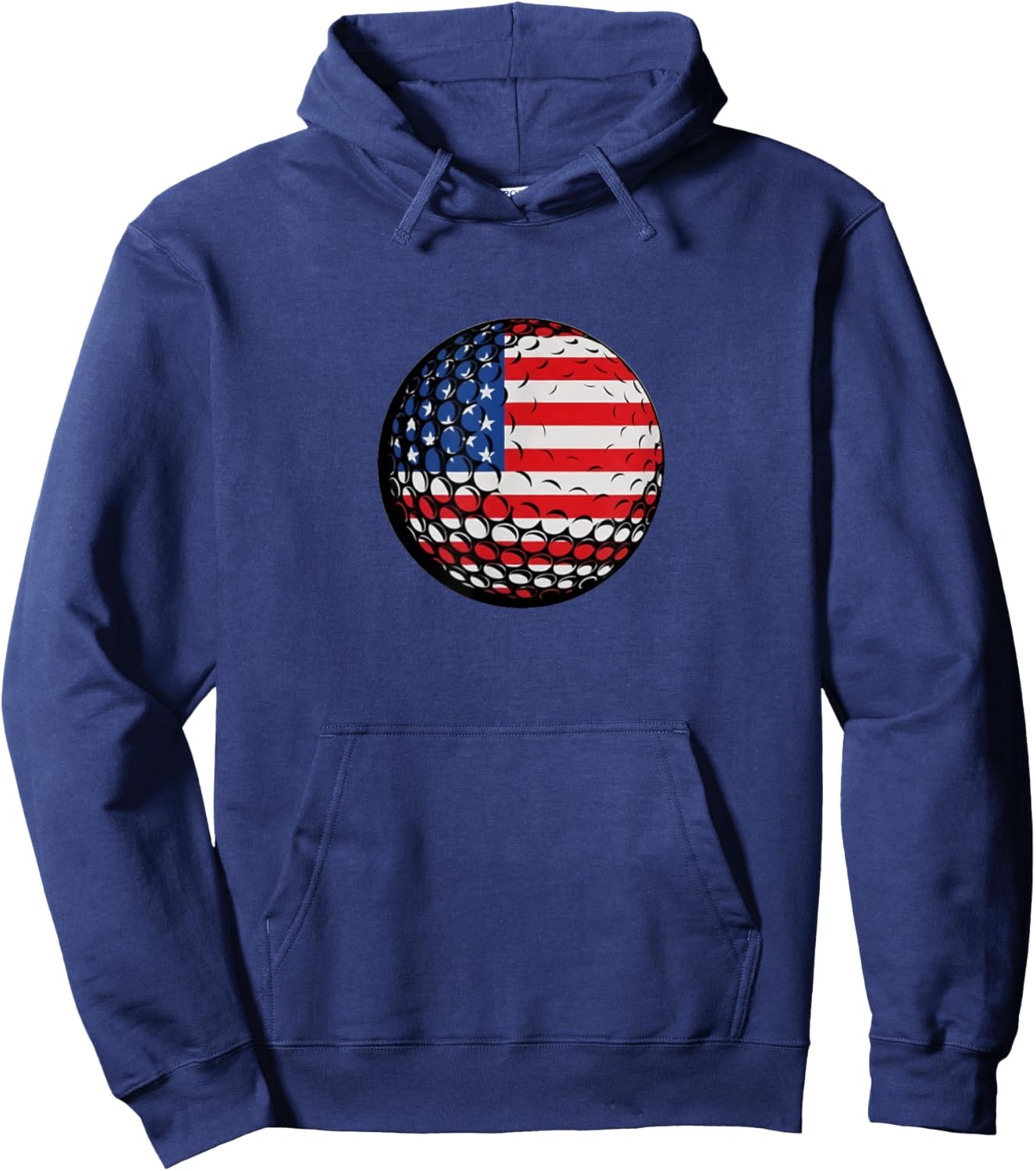Golf Lover Golf Player Golfing USA Flag Golf Club Golfer Hoodie - Hoodie | Navy