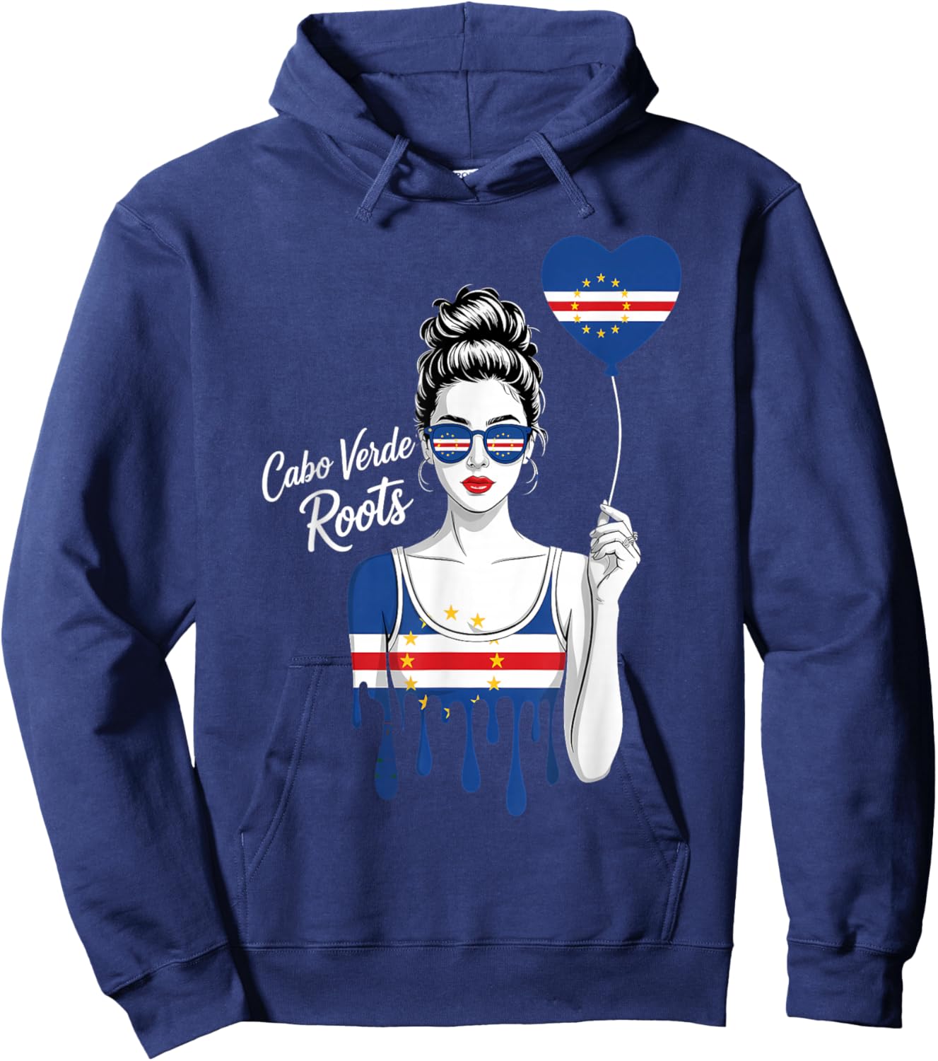 Cape Verde Flag Cape Verdean Roots Cabo Verde Hoodie - Hoodie | Navy