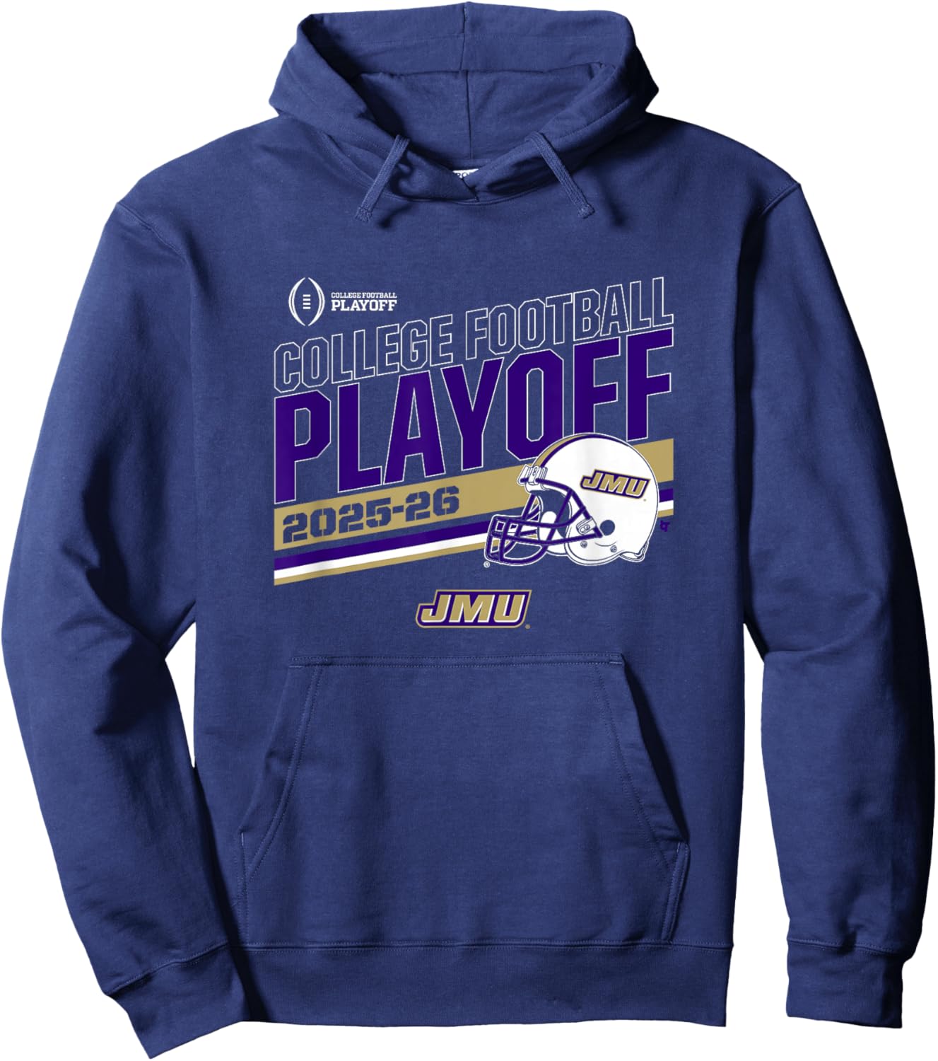 James Madison Dukes College Football Playoff Stripe 2025 Hoodie - Hoodie | Navy
