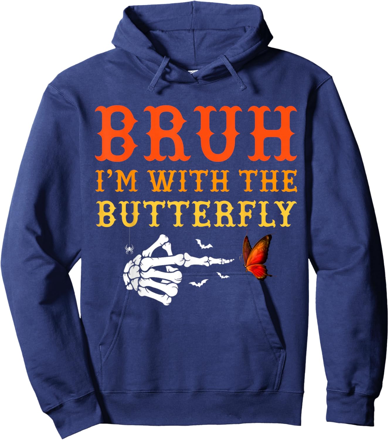 I'm with The Butterfly Couple Costume Halloween Hoodie - Hoodie | Navy