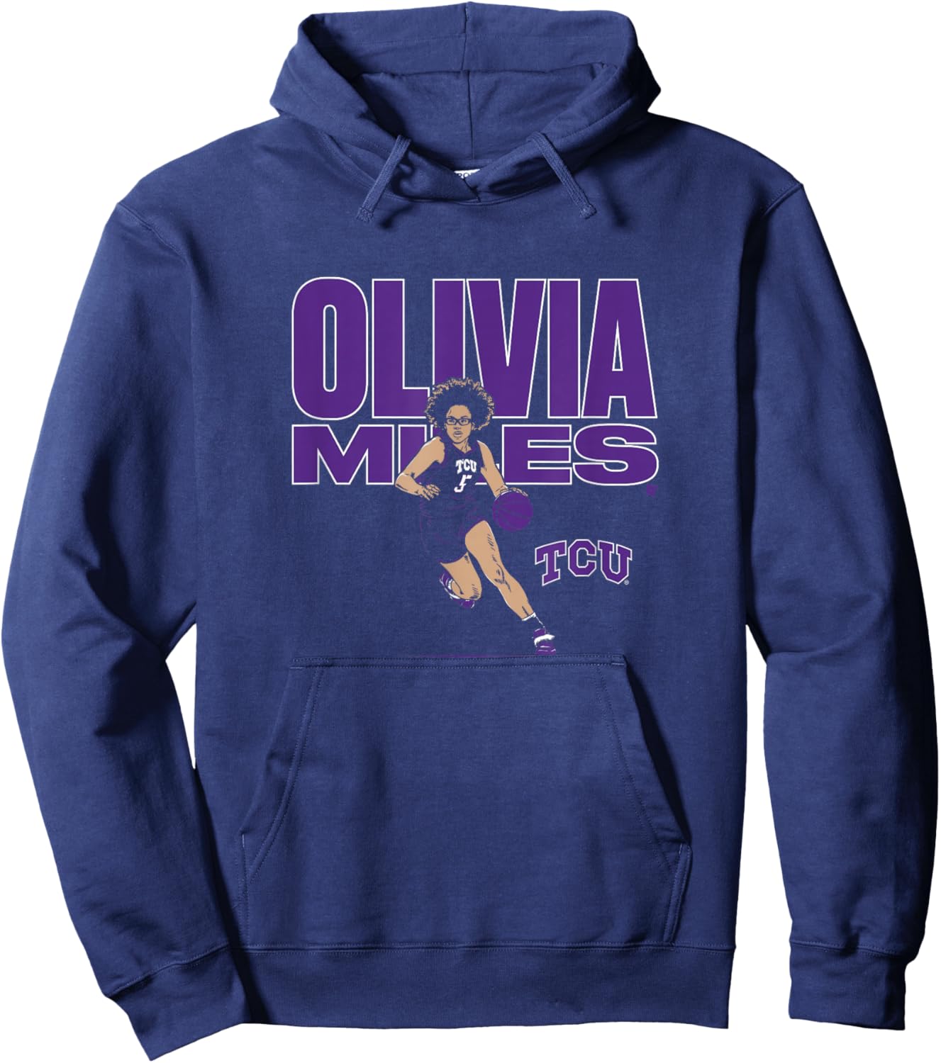 Olivia Miles - Name Pose - TCU Women's Basketball Hoodie - Hoodie | Navy