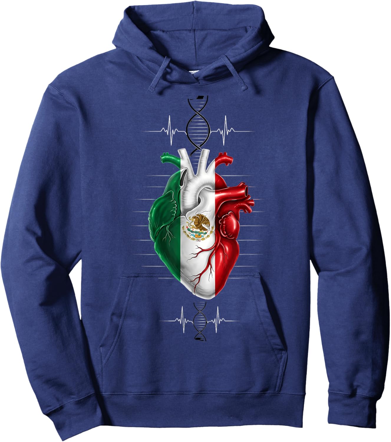 Mexico Flag Mexican Pride Mexican Roots Mexican Flag Hoodie - Hoodie | Navy