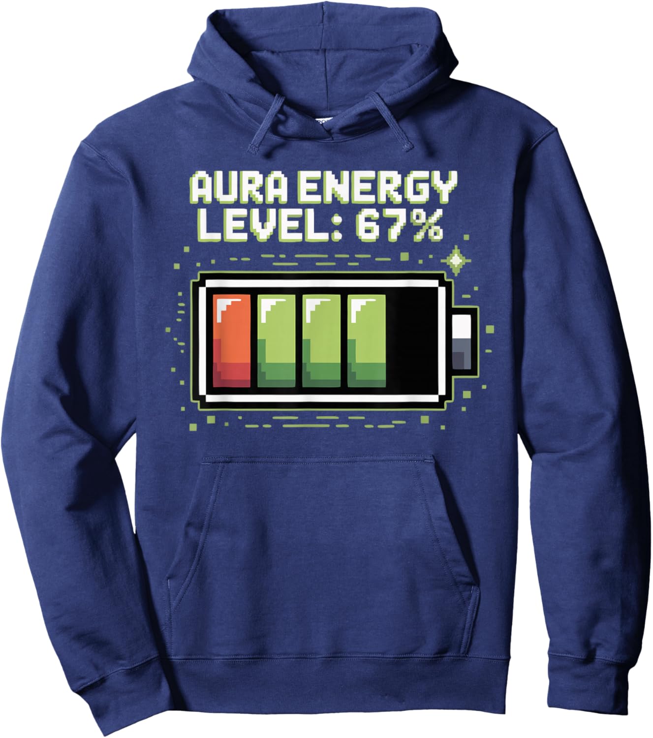 Aura Energy at 67 Funny Six Seven Meme Gen Z Alpha Slang Hoodie - Hoodie | Navy