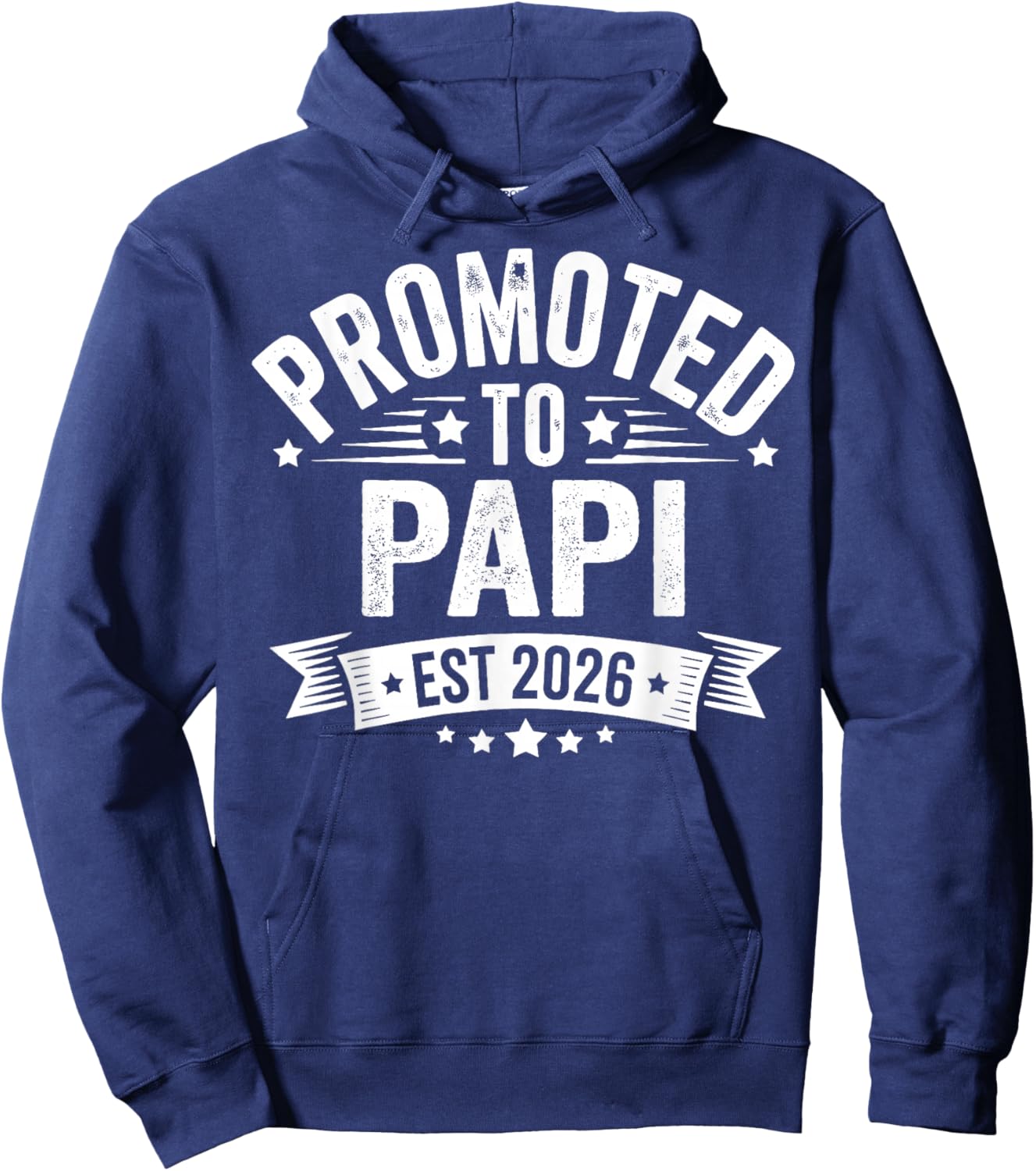Promoted to Papi Est 2026 Baby Announcement Hoodie - Hoodie | Navy