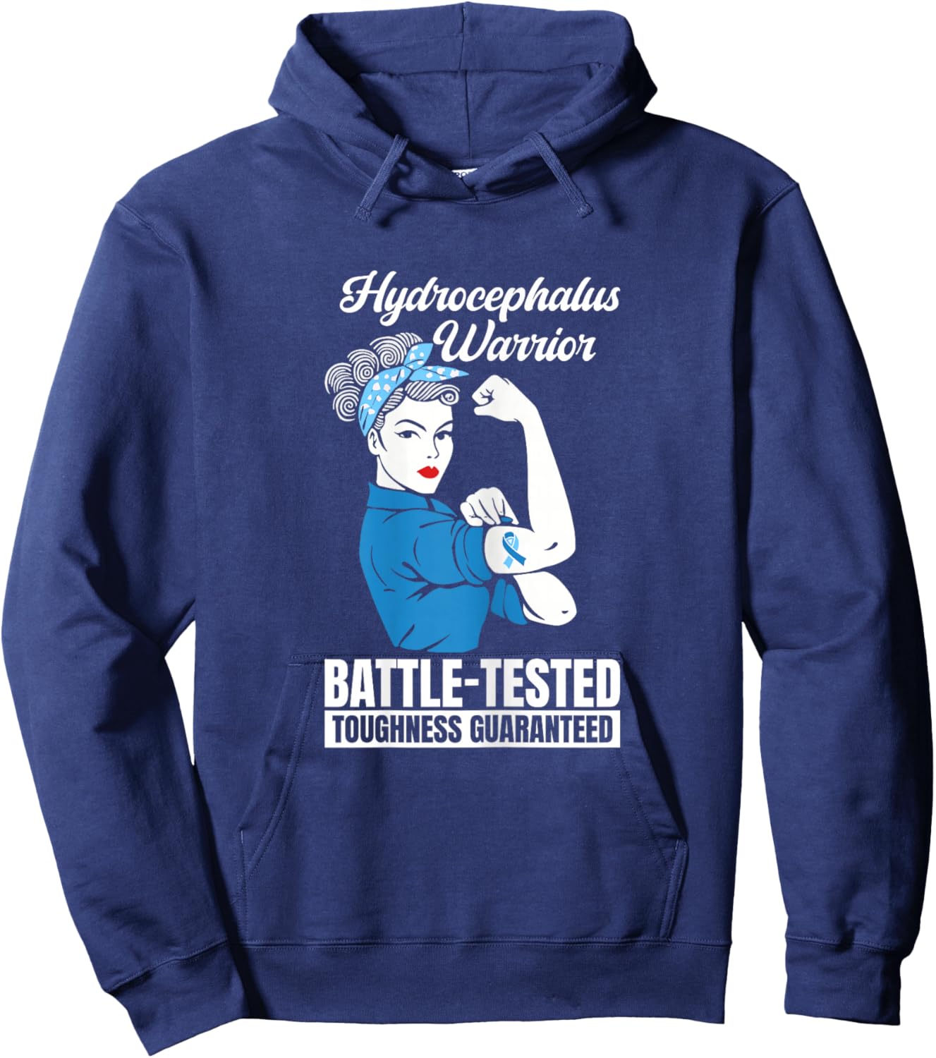 Hydrocephalus Awareness Warrior Hoodie - Hoodie | Navy