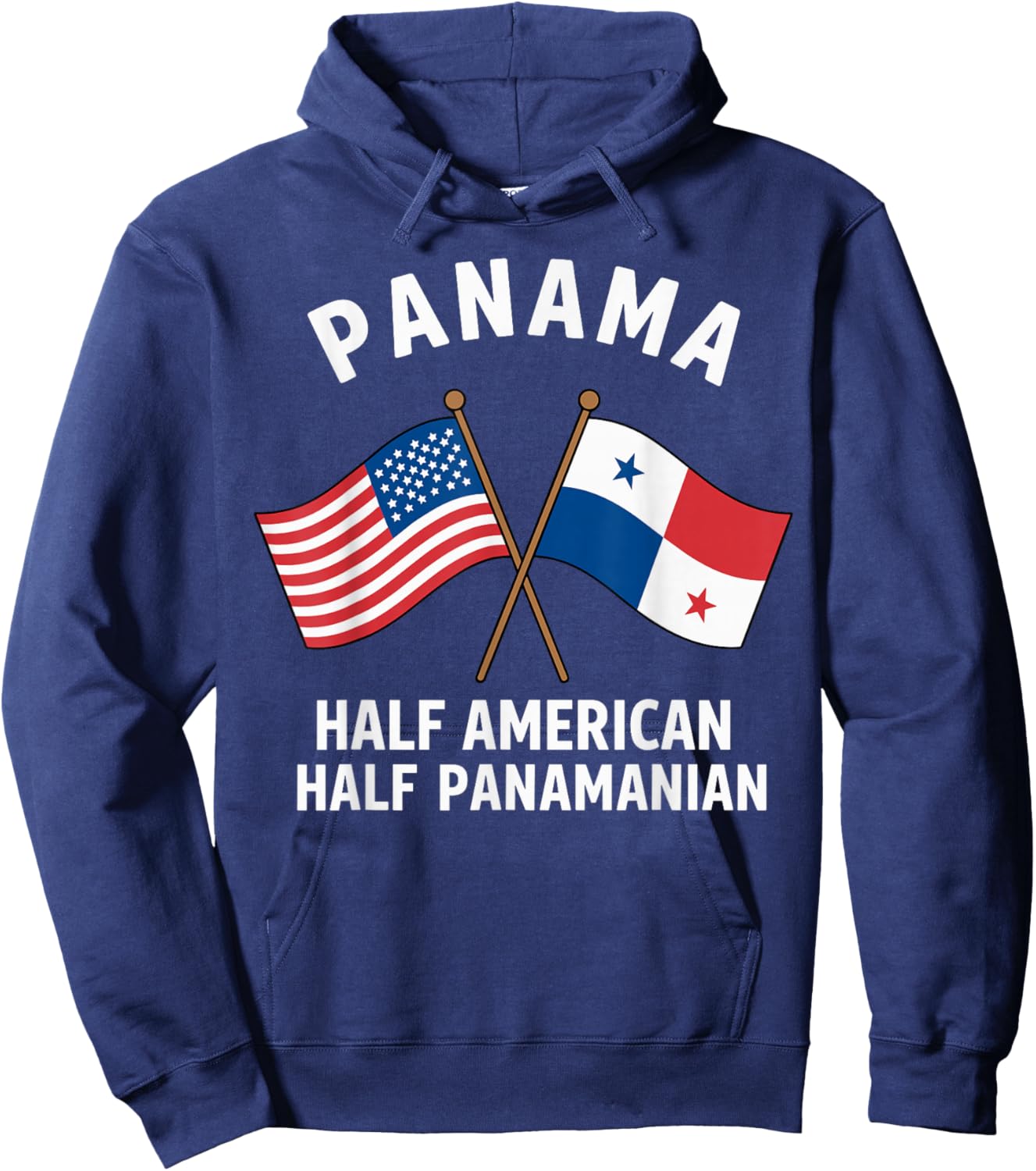 Half American Half Panamanian American Panama Heritage Hoodie - Hoodie | Navy