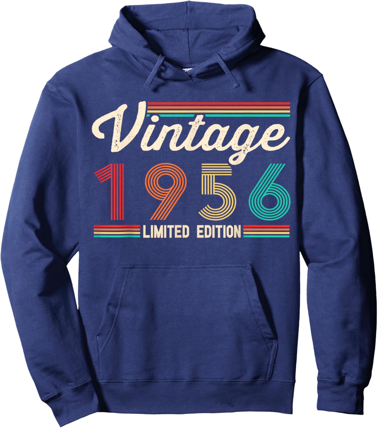 70th Birthday Vintage 1956 Retro 70 Year Old Hoodie - Hoodie | Navy