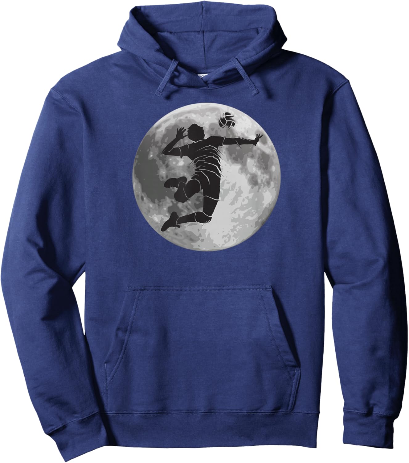 Volleyball Player Coach Fan Volley-Ball Child Man Moon Hoodie - Hoodie | Navy