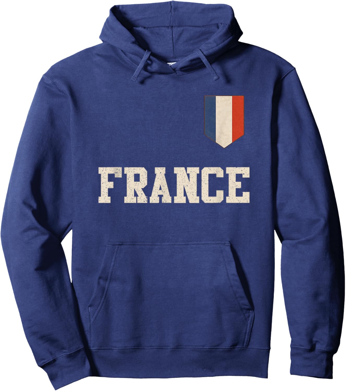 Vintage French Flag of France Men Women Kids Youth Girl Hoodie - Hoodie | Navy