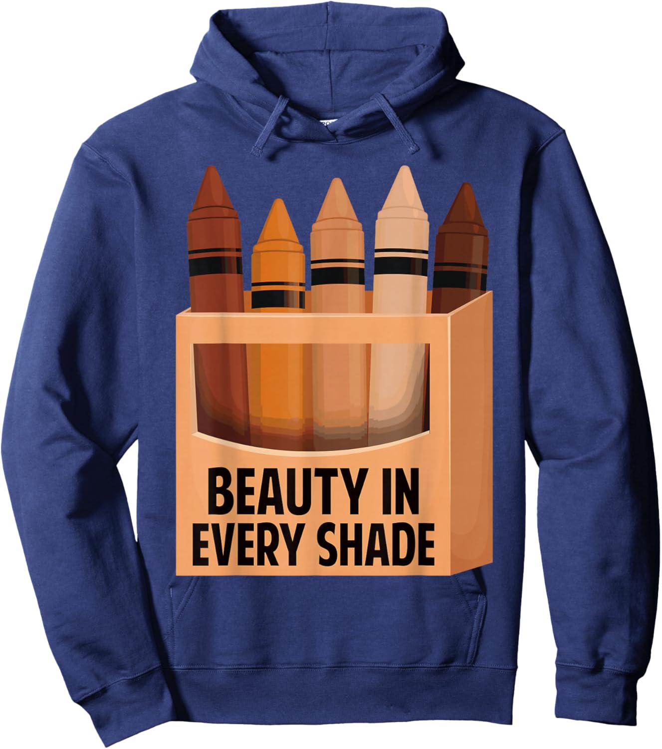 Beauty in Every Shade Melanin Black History Month Afro Women Hoodie - Hoodie | Navy