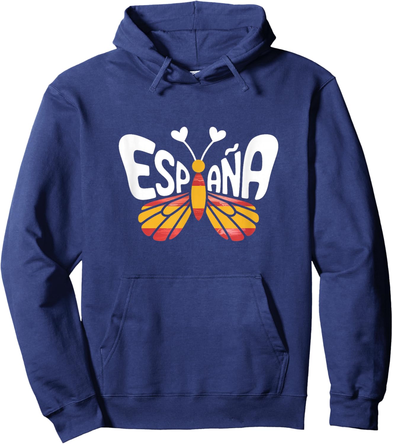 Spain Espana Butterfly - Spanish Flag Colors Souvenir Hoodie - Hoodie | Navy