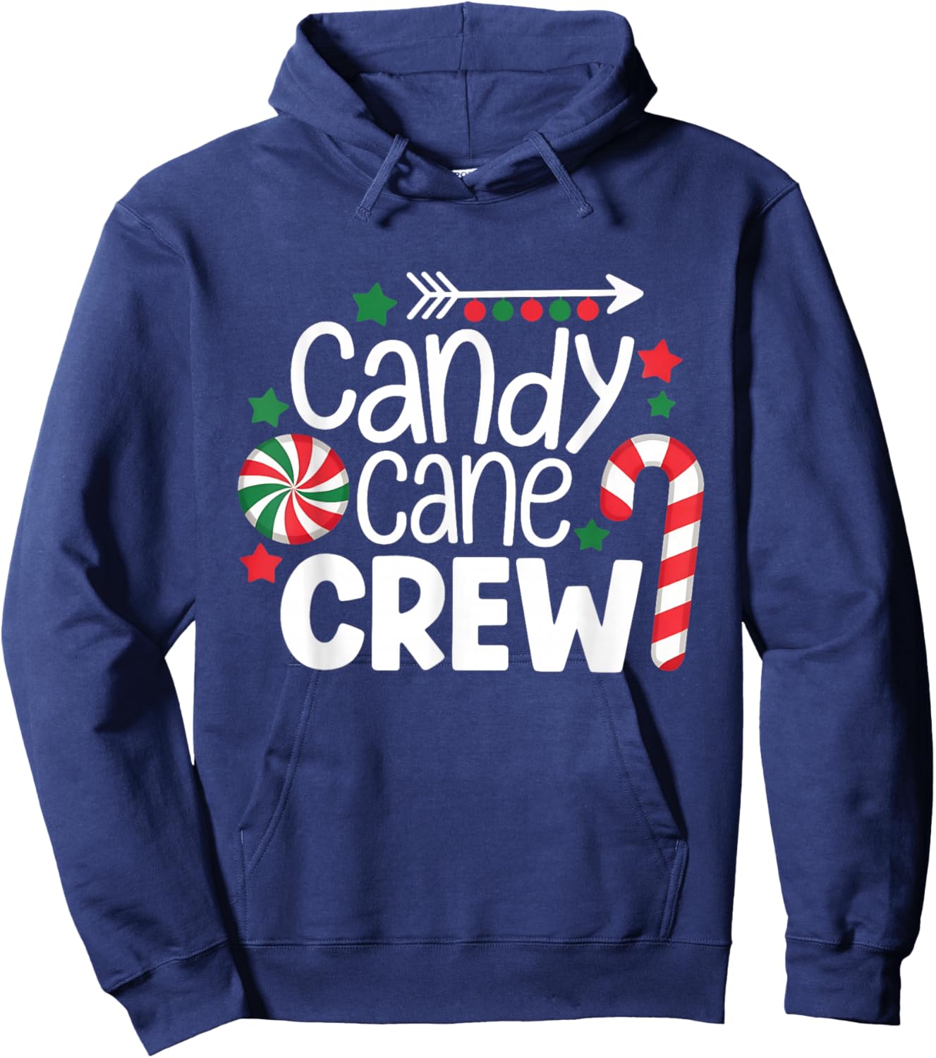 Christmas Candy Cane Crew Shirt Women Girls Boys Kids Xmas Hoodie - Hoodie | Navy
