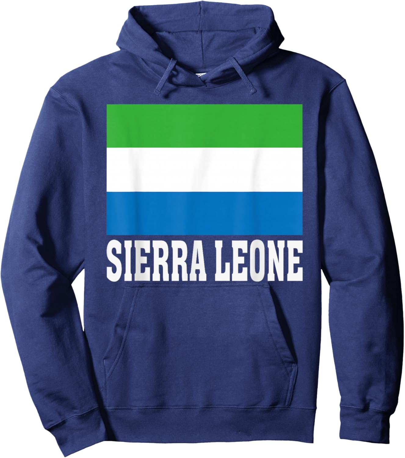 Sierra Leone Flag Patriotic National Roots Souvenir Hoodie - Hoodie | Navy