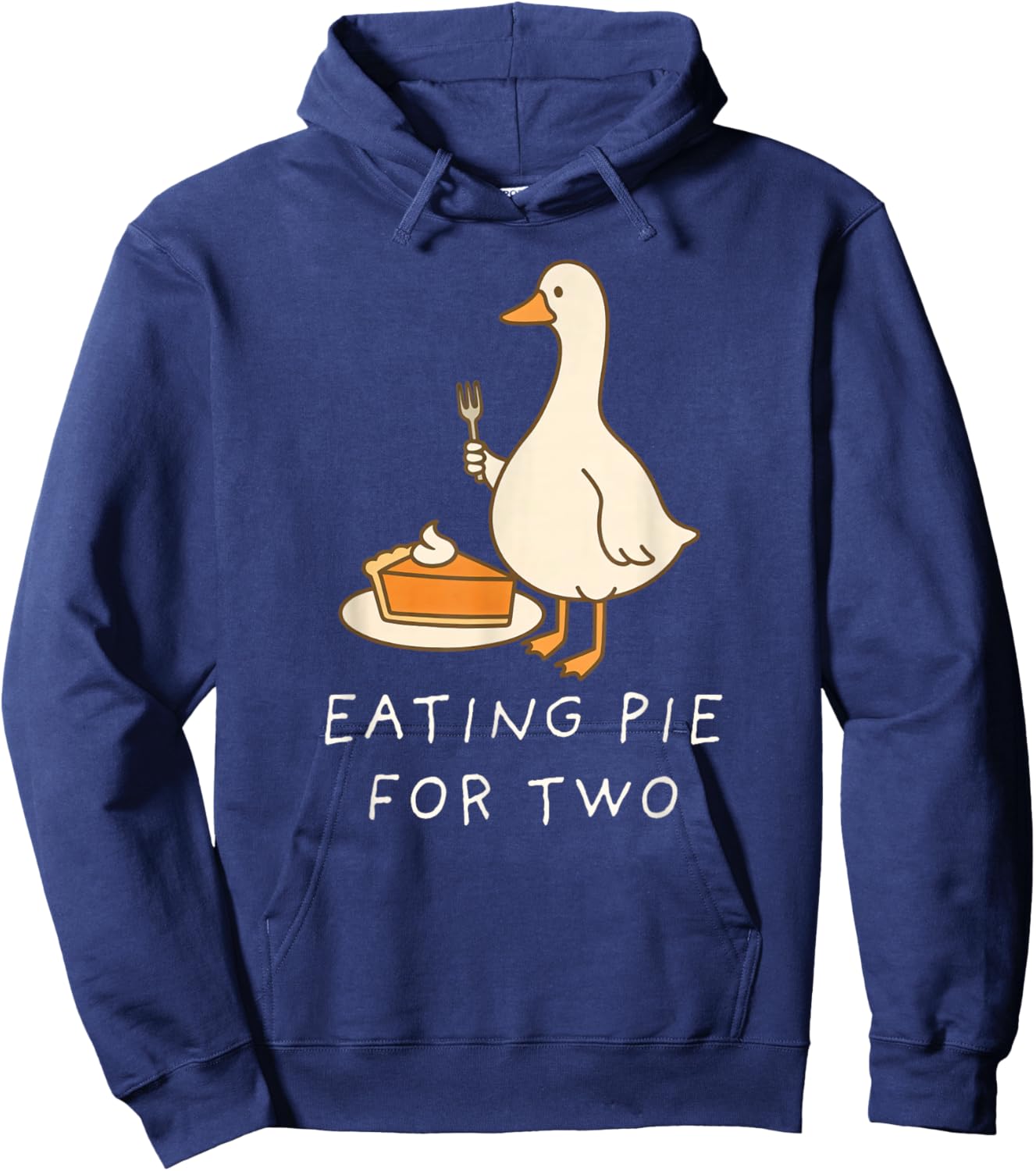 Eating Pie for Two Silly Goose Baby Announcement Maternity Hoodie - Hoodie | Navy