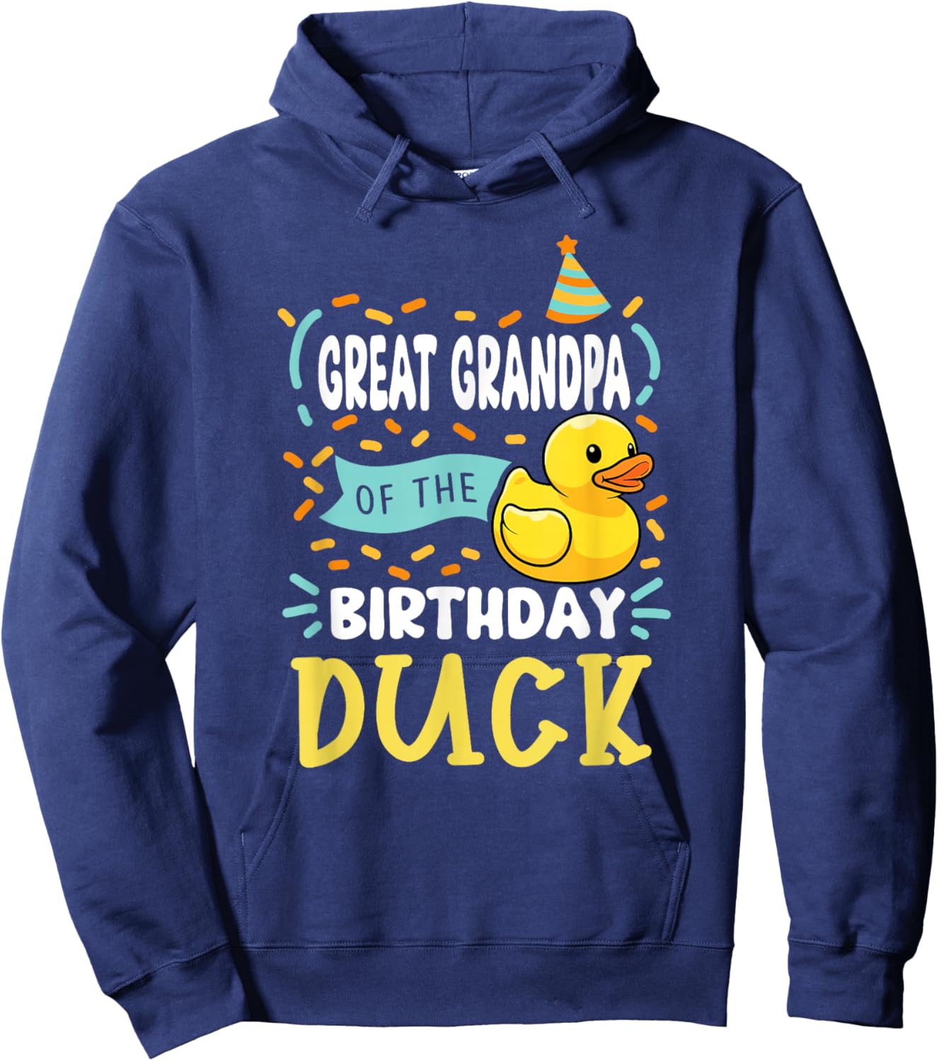 Great Grandpa of The Birthday Duck Boy Rubber Duck Bday Hoodie - Hoodie | Navy
