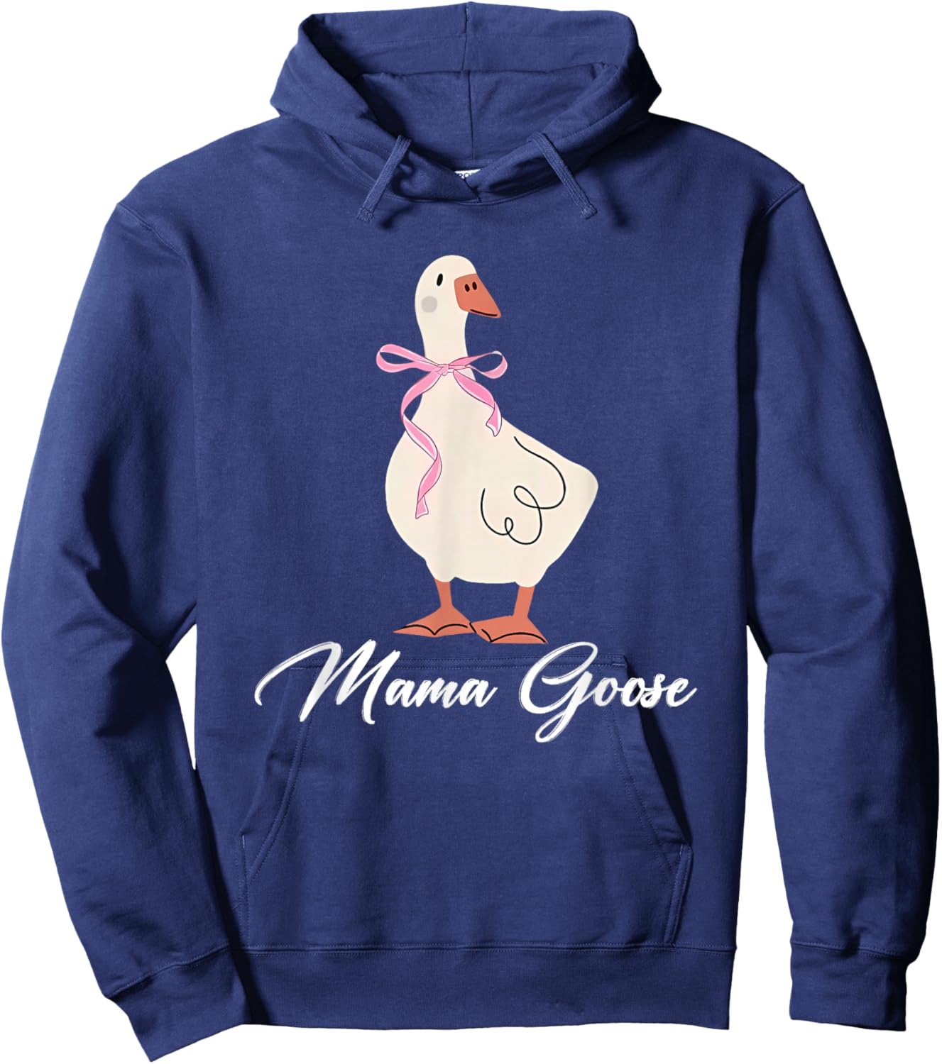 Silly Daddy Goose and Silly Mama Goose Matching Goose Family Hoodie - Hoodie | Navy