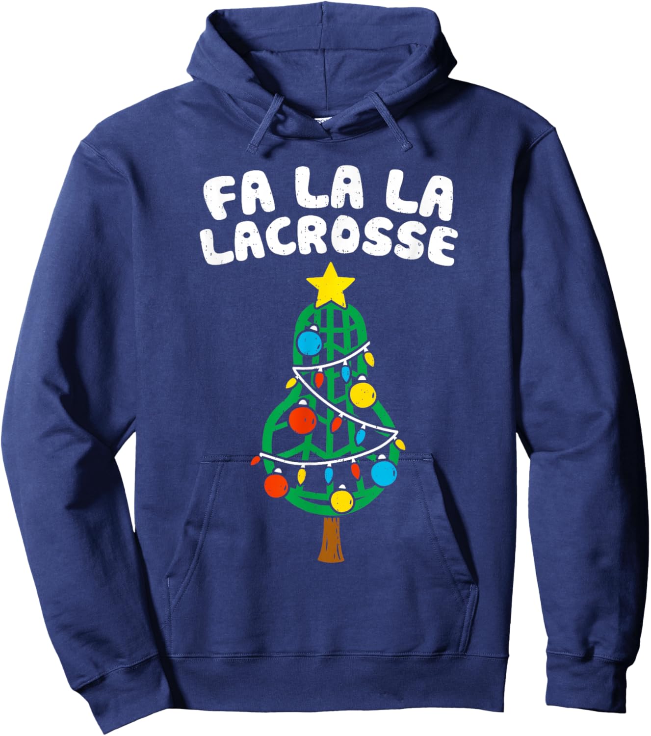 Funny FA La Lacrosse Christmas Lax Player Goalie Team Sport Hoodie - Hoodie | Navy