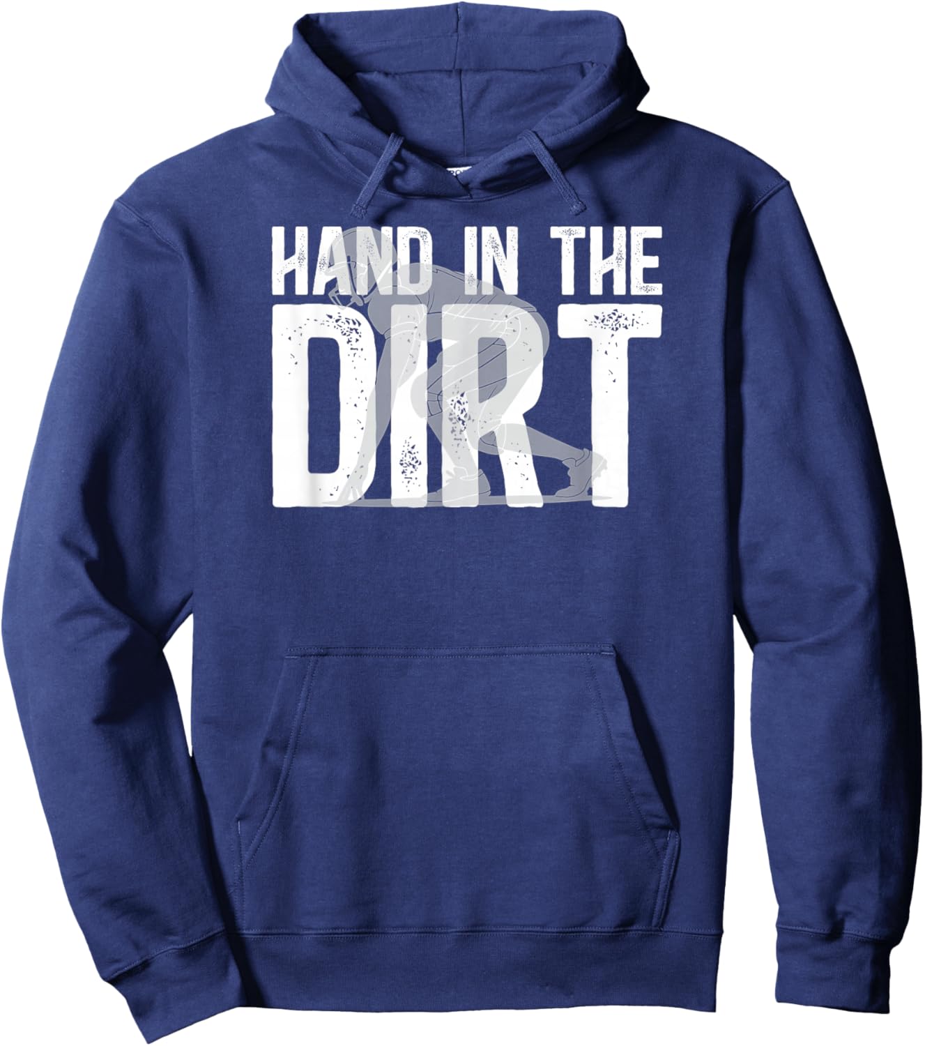 Hand in The Dirt Football Defensive Lineman Football D-Line Hoodie - Hoodie | Navy